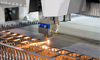 Precision laser cutting manufacturing workshop