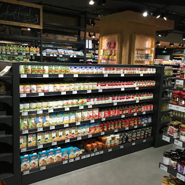 Supermarket and convenience store shelves