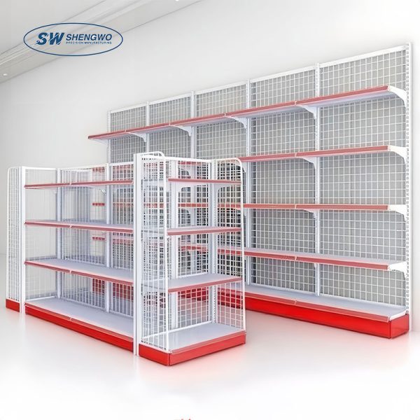 Customizable Back Mesh Shelf for Retail & Supermarket Use