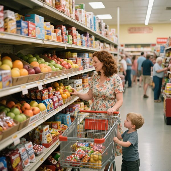 Supermarket and convenience store shelves