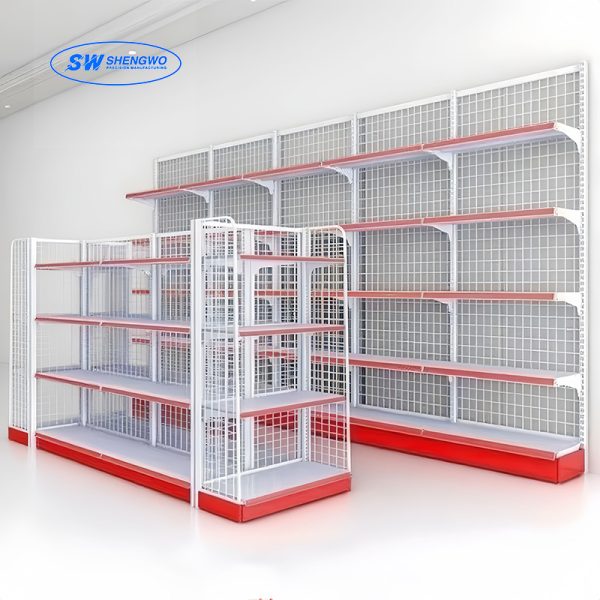 Customizable Back Mesh Shelf for Retail & Supermarket Use