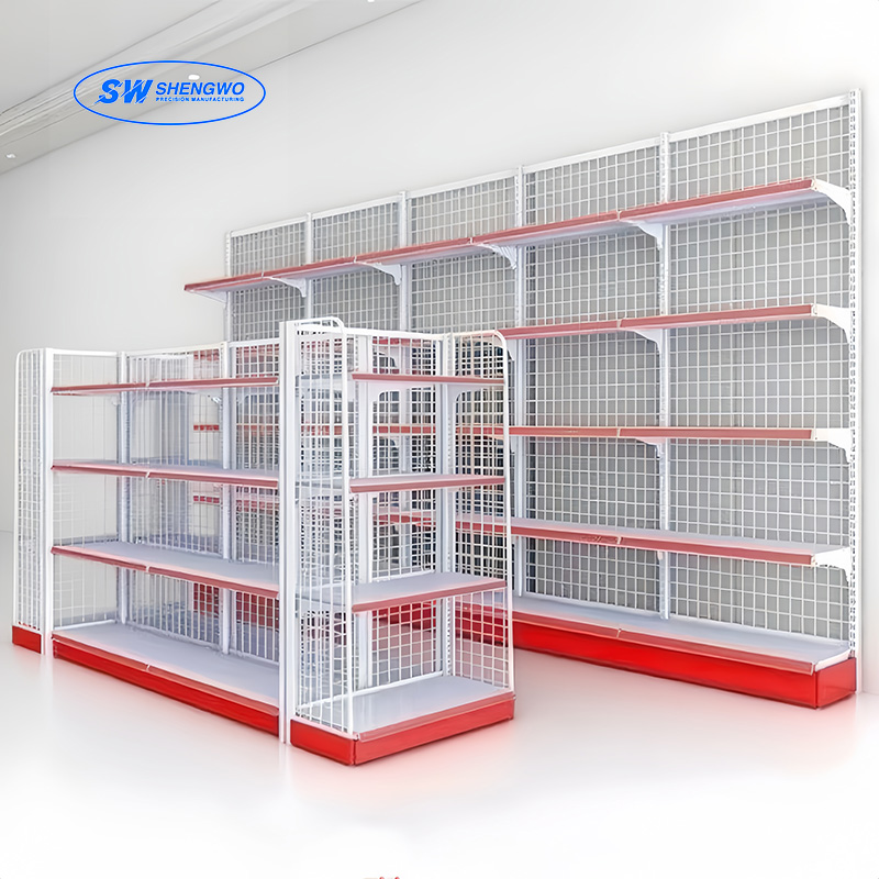 Customizable Back Mesh Shelf for Retail & Supermarket Use