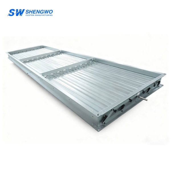 OEM Low Leakage Galvanized Air Damper for HVAC Airflow Management - Shengwo Sheet Metal Manufacturing